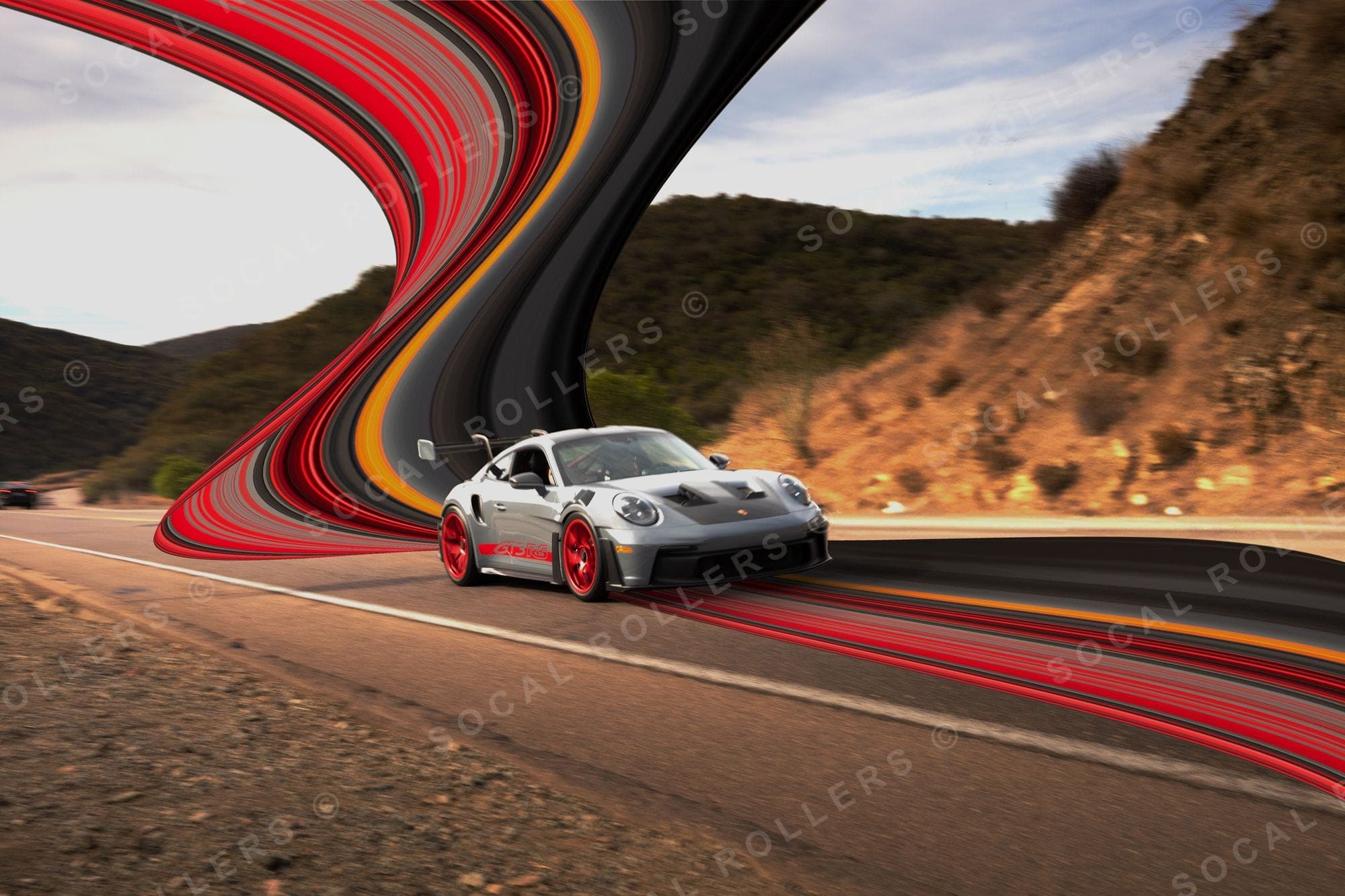 Gt3rs Grey and Red in Canyon